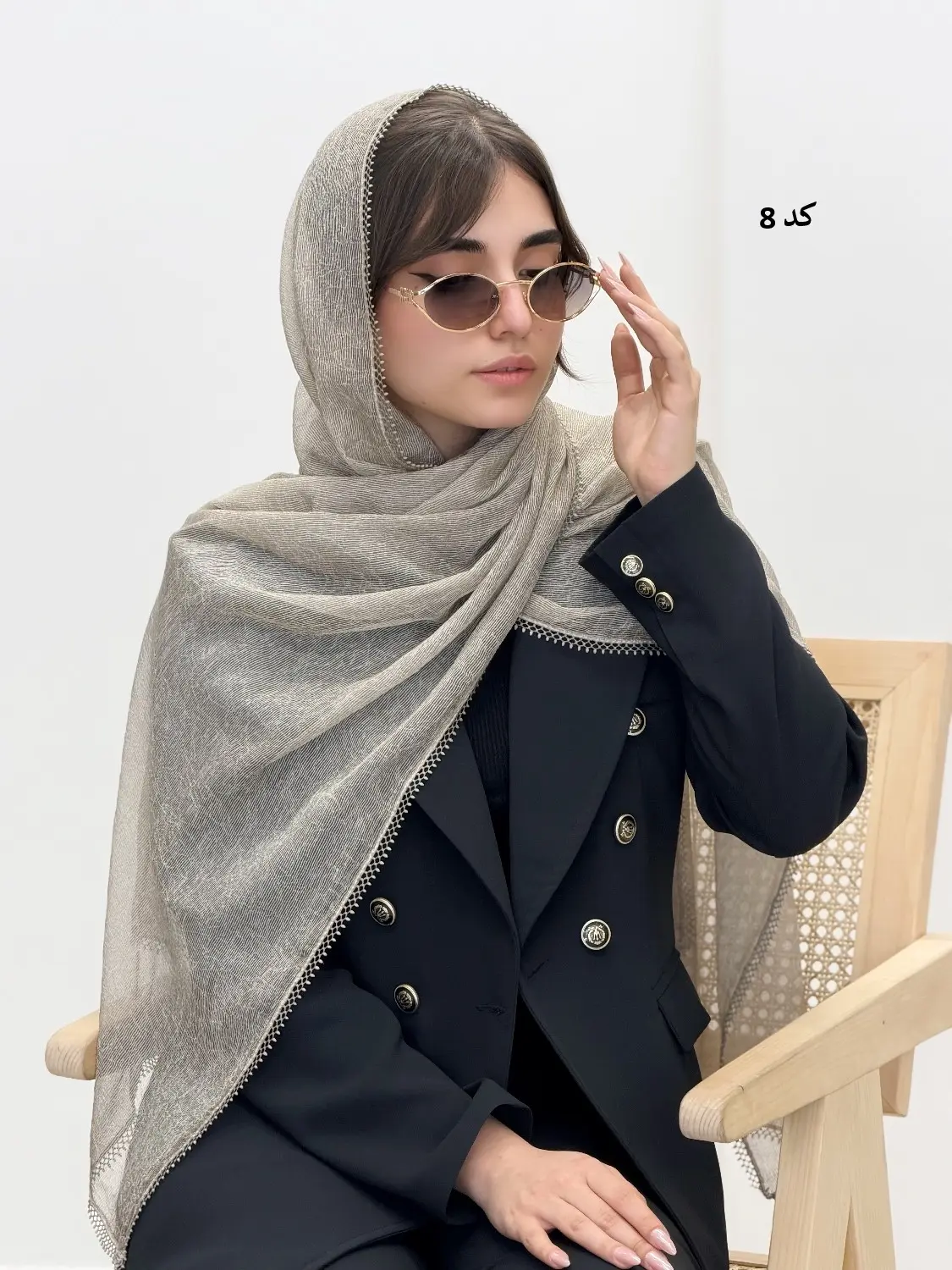 4611-شال ابریشم تی تی